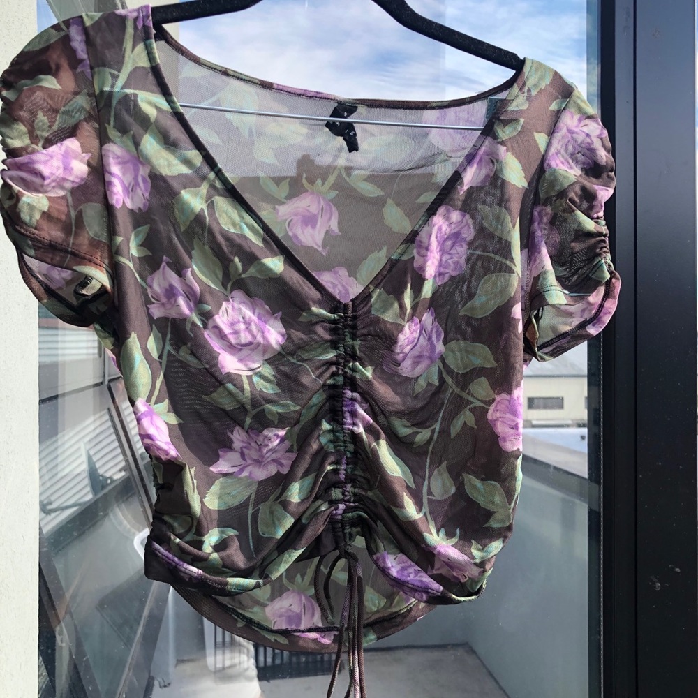 OU Mesh Crop Top